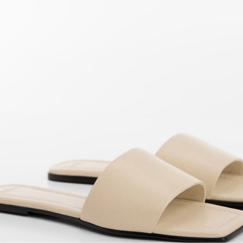 New real LEATHER  mango SANDALS
